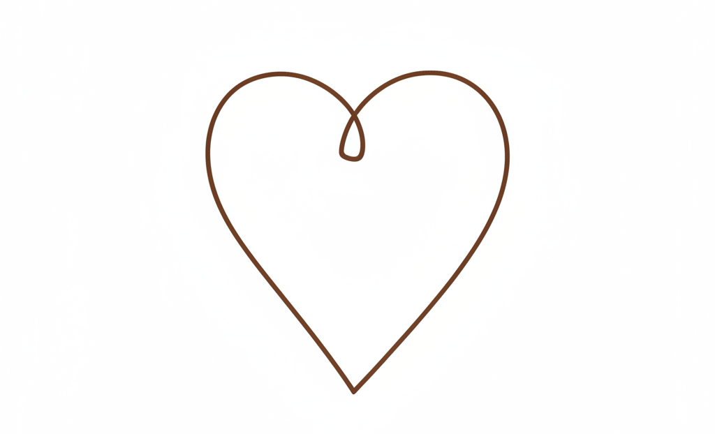 could you make a heart out of a brown line